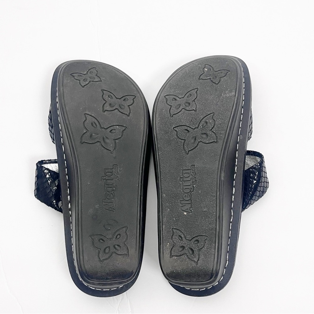 ALEGRIA Karmen Leather Black Dazzler Adjustable Strap Sandals EU 38 - Picture 3 of 12